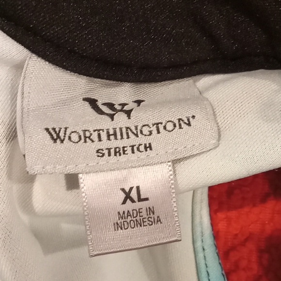 Worthington Blue and Black Floral Mini Dress - Picture 6 of 7